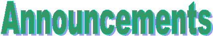 Announcements